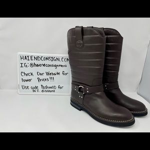 Chanel leather riding boots